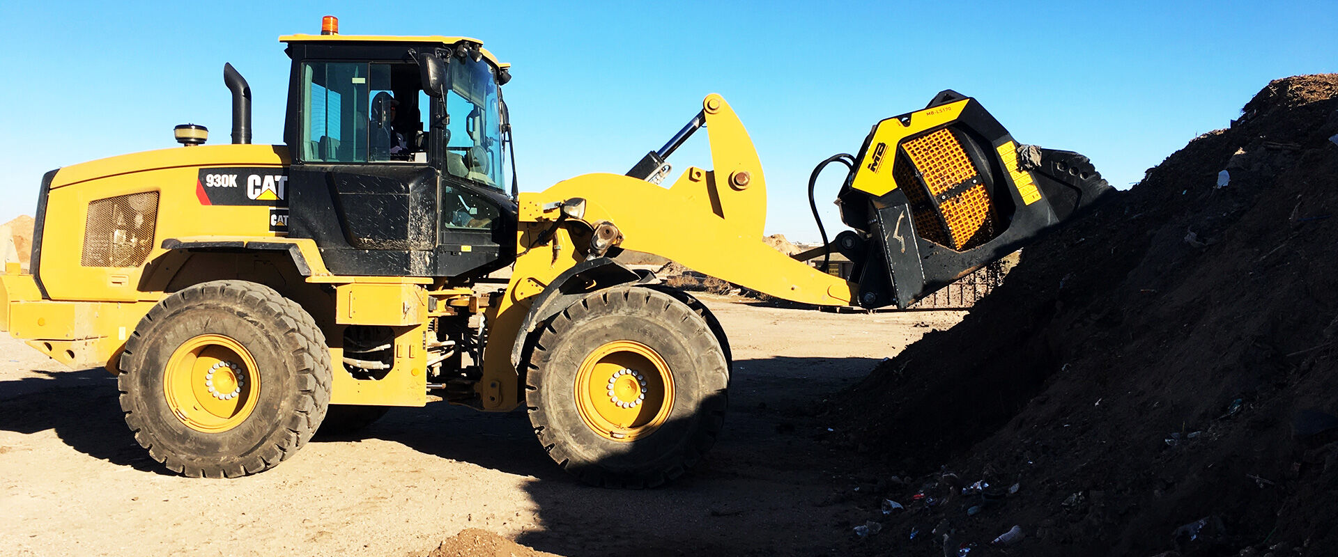 The MB-LS170 screening soil and waste material.